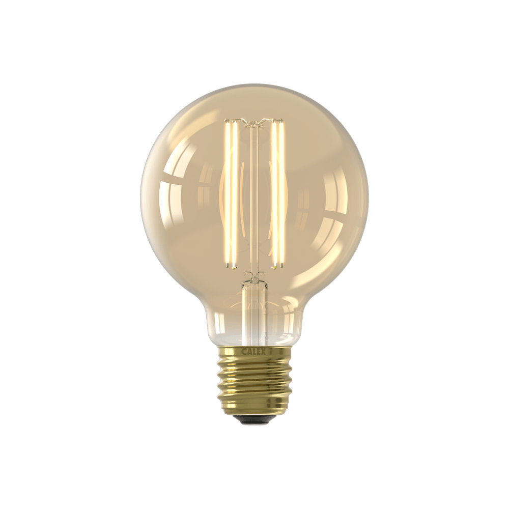Calex Warm Filament LED Bulb - E27 - G80 - Gold