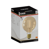 Calex Filament LED-Lampe – Gold – E27 – G95 – 4,5 W – dimmbar