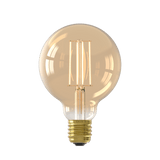 Calex Filament LED-Lampe – Gold – E27 – G95 – 4,5 W – dimmbar