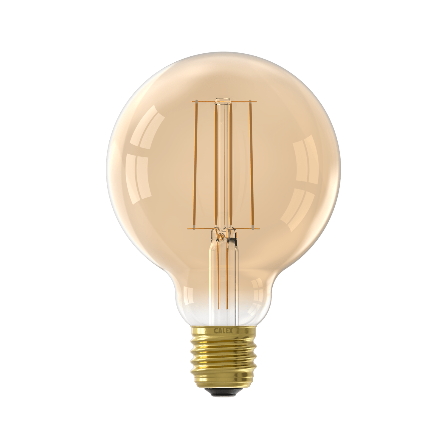 Calex Filament LED-Lampe – Gold – E27 – G95 – 4,5 W – dimmbar