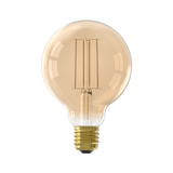Calex Filament LED-Lampe – Gold – E27 – G95 – 4,5 W – dimmbar