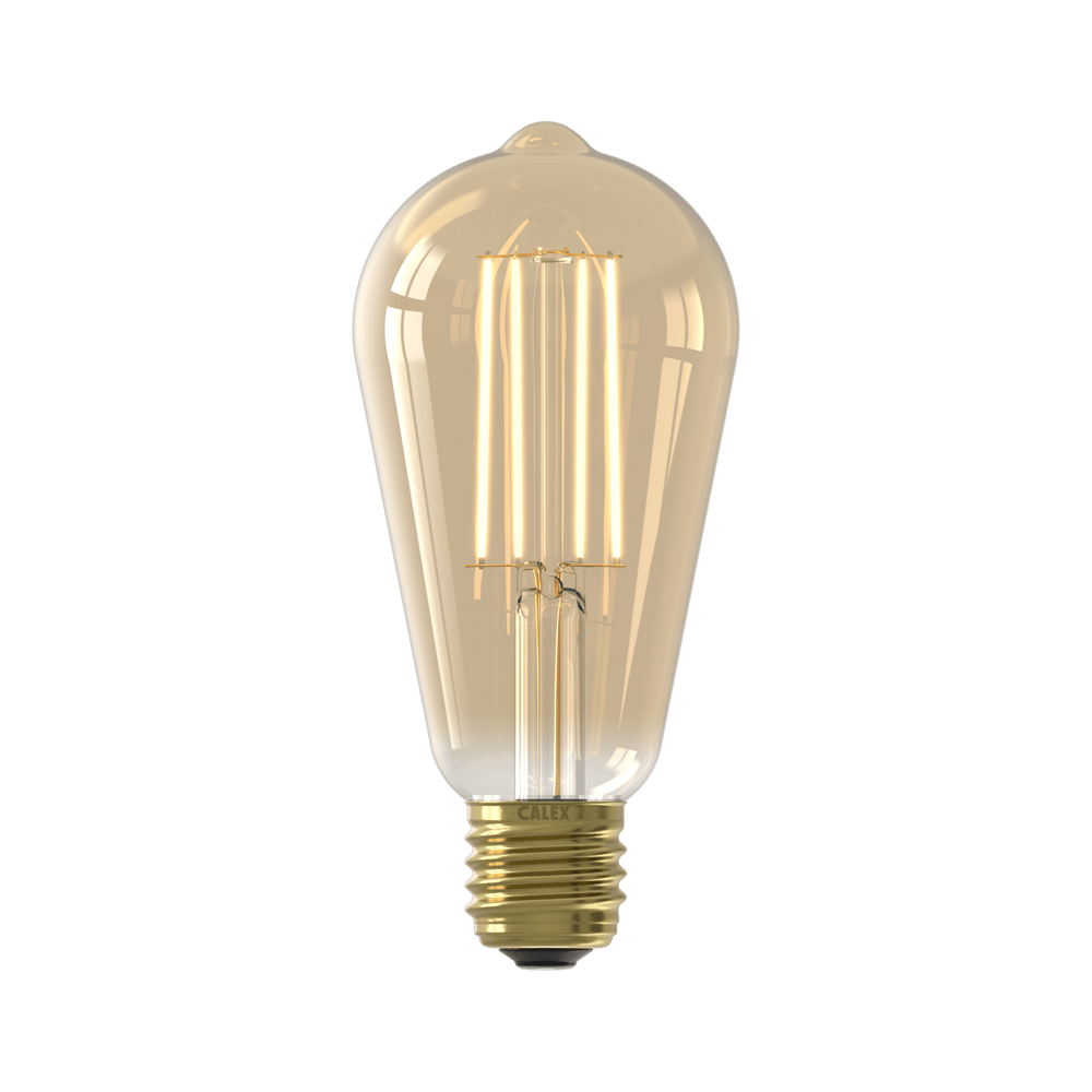Calex Warm Filament LED Lamp - E27 - ST64 - Goud
