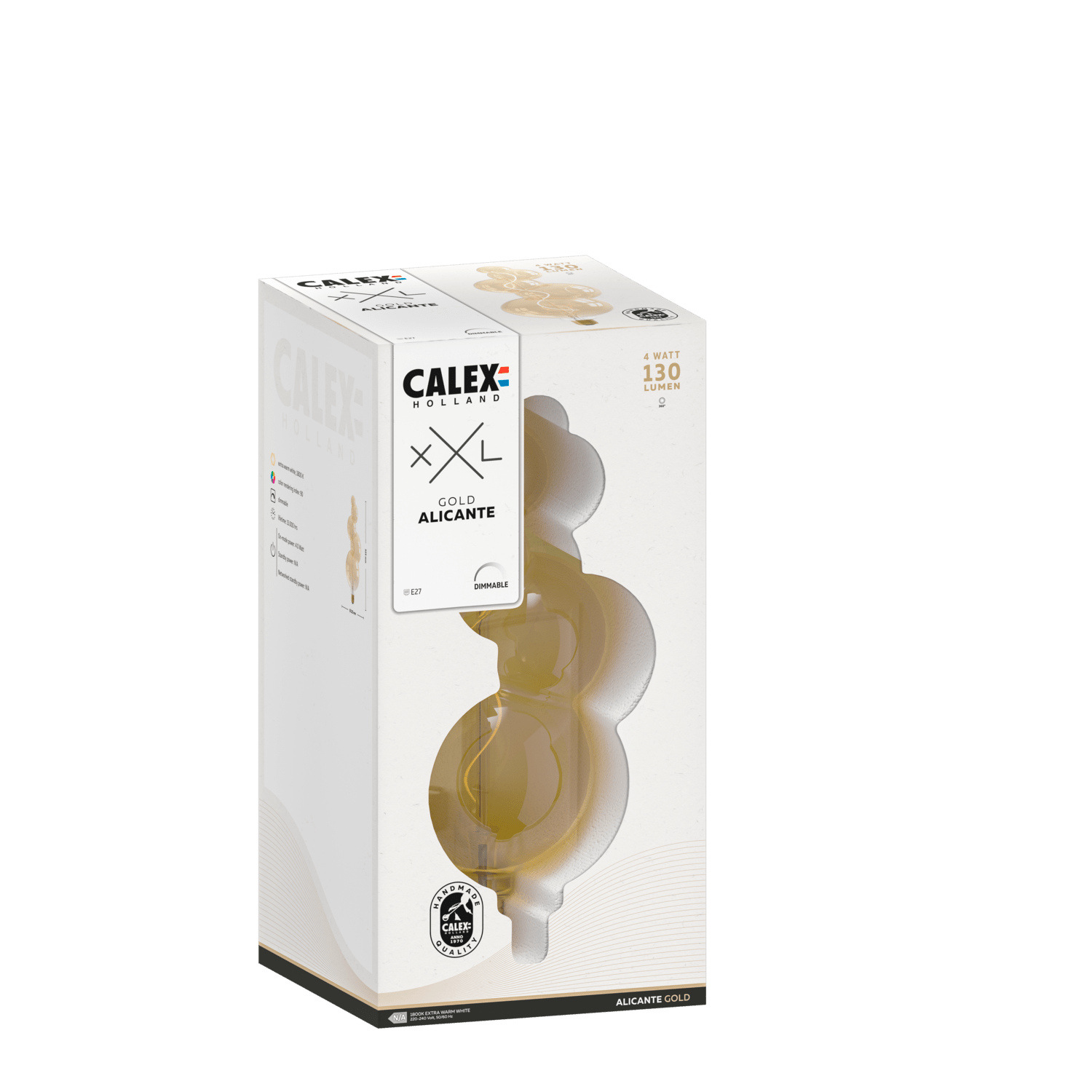 Calex XXL Alicante LED Lamp - E27 - Goud