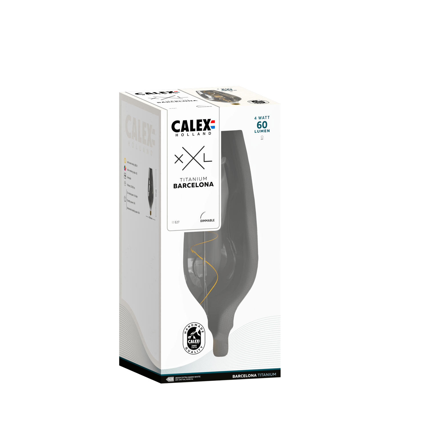 Calex XXL Barcelona LED Lamp - E27 - Titanium