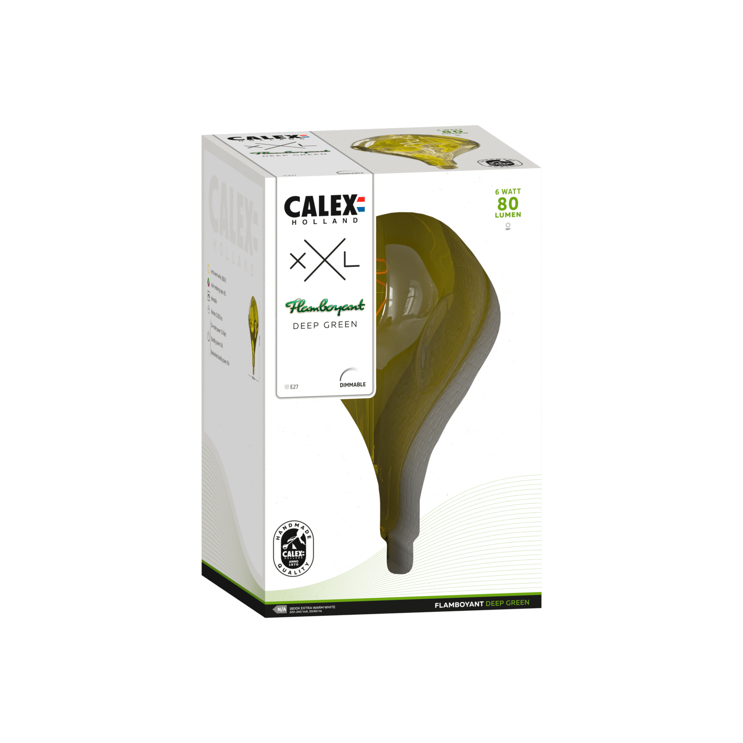 Calex XXL Organic EVO LED Lamp - E27 - Groen 