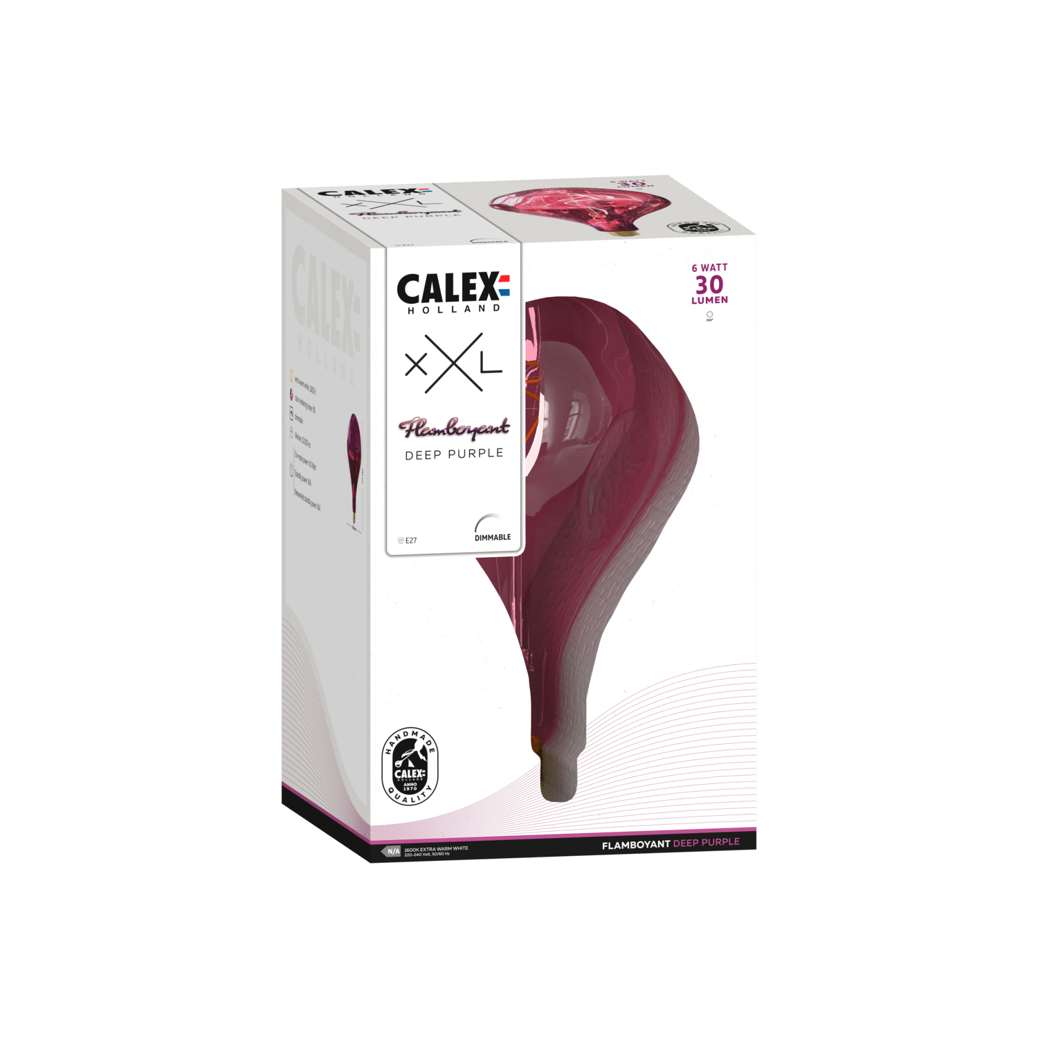 Calex XXL Organic EVO LED Lamp - E27 - Paars 