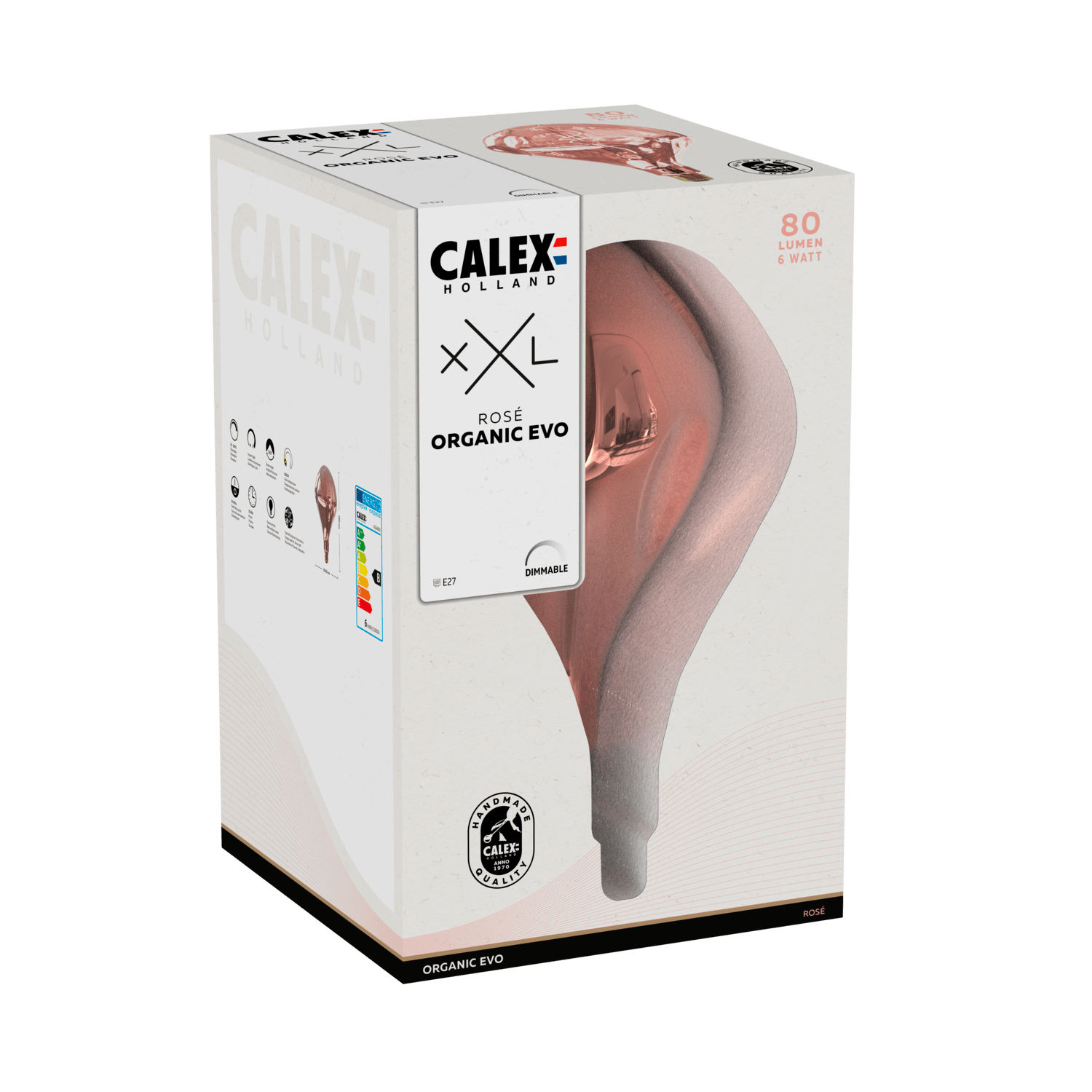 Calex XXL Organic EVO LED Lamp - E27 - Roze