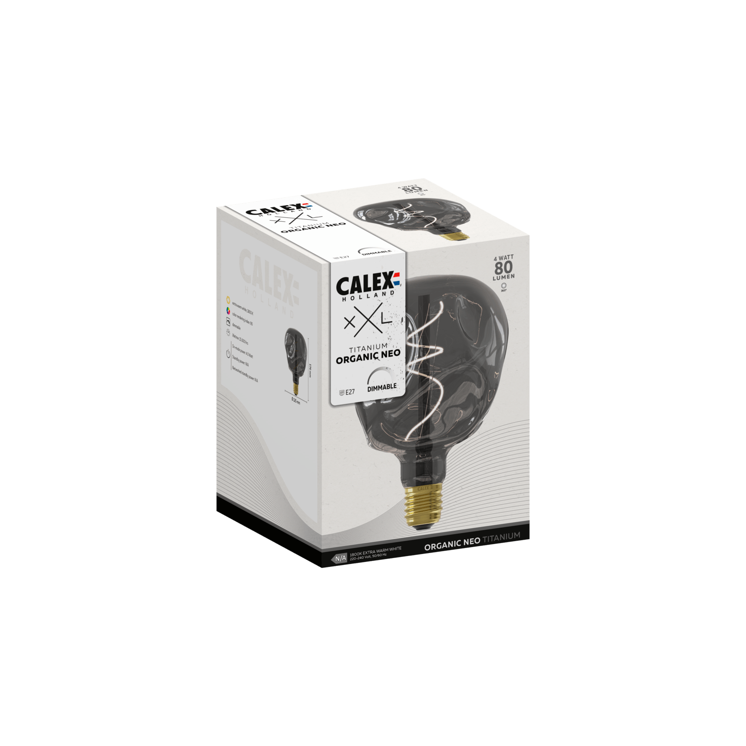 Calex XXL Organic NEO LED Lamp - E27 - Titanium