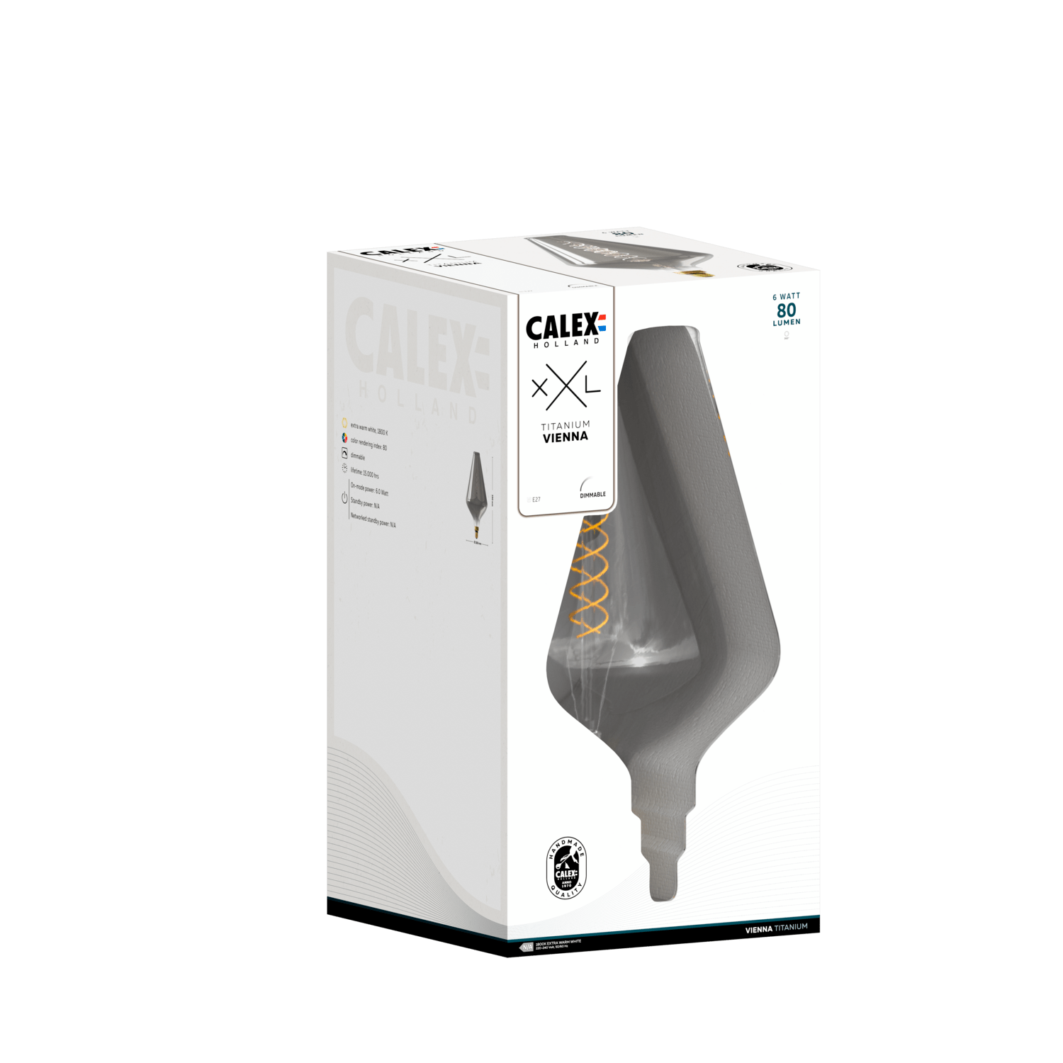 Calex XXL Vienna LED Bulb - E27 - Titanium